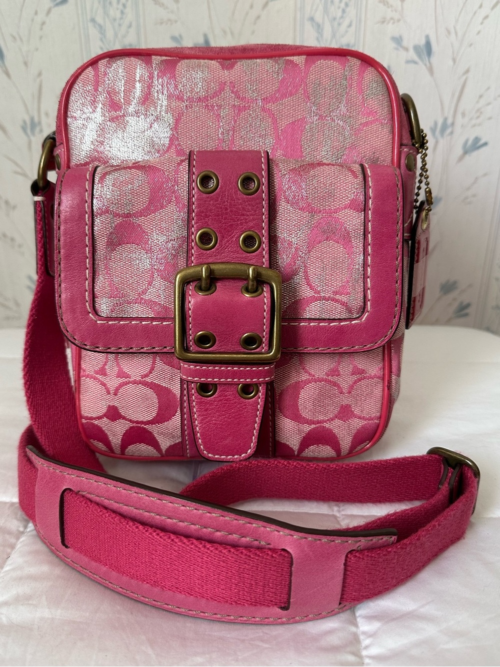 Coach Vintage Pink Mini Flight Crossbody Bag